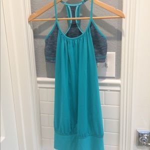 Lululemon No Limits Tank in Blue Tropics